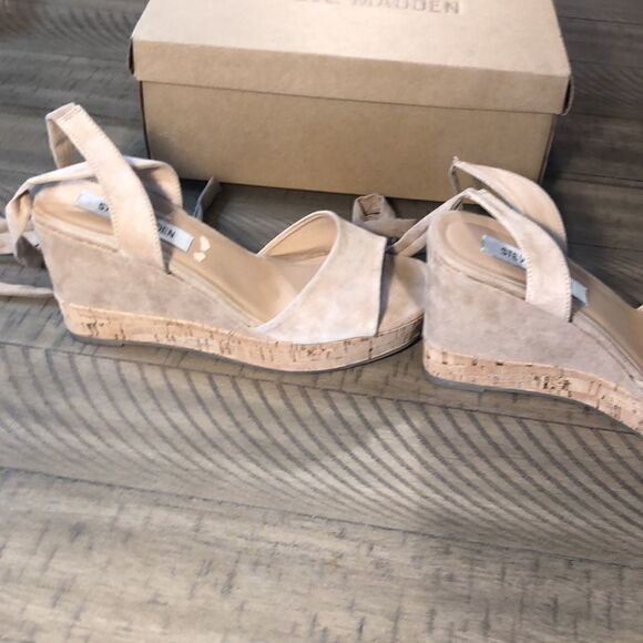 Steve Madden Cork Platform Tieups for summerâand vacation Comfy & Sturdy InâBox - Picture 6 of 17